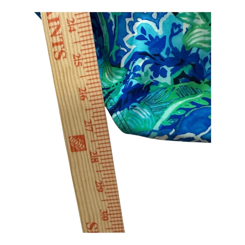 Lauren Ralph Lauren Blue Green Tropical Paisley Ruffle One Piece Swimsuit 12
